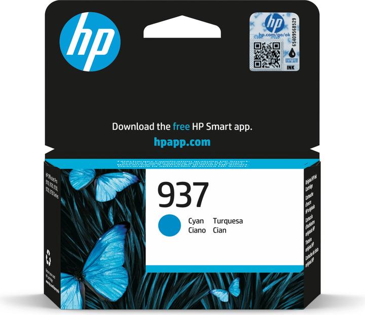 Immagine prodotto HP Cartuccia di inchiostro ciano originale 937, 1 pz (C)