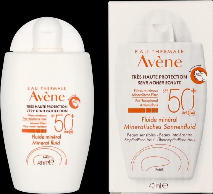 Actual product image Avène Sun Fluid Mineral SPF50+ (Suntan cream, SPF 50+, 40 ml, 71 g)