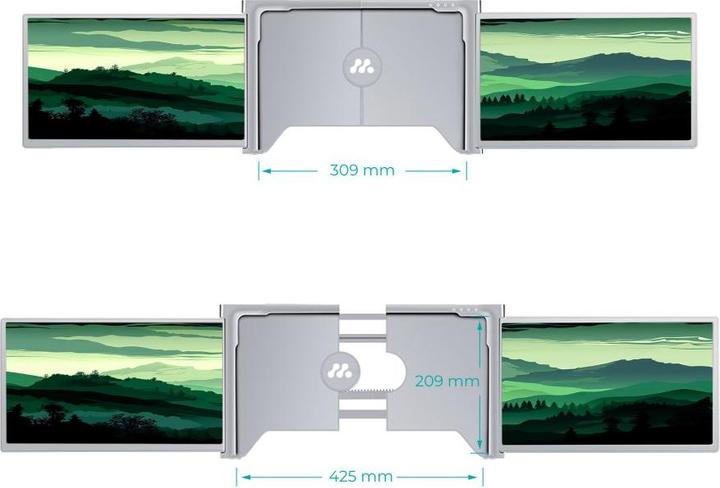 Immagine prodotto Misura Monitor LCD portatili da 14" con un unico cavo - 3M1400S1 (1920 x 1080 pixel, 14")