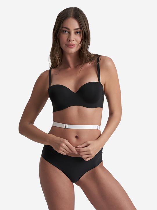 Actual product image Bye Bra 2 Low Back Straps 3 Rows Black (pack of 3, One size)