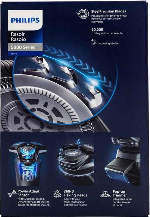 Actual product image Philips Shaver Series 5000 S5898/25 Wet & Dry electric shaver