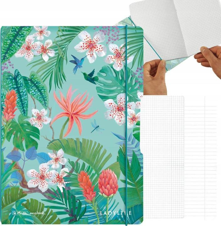 Actual product image Herlitz Ladylike Jungle Notebook A4 80 Sheets Green (A4, Soft cover)