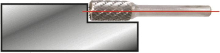 Actual product image KS Tools HM cylindrical milling pin form A (6 millimetres)