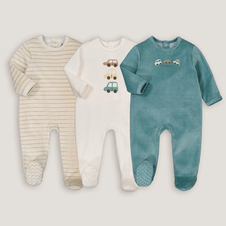 La Redoute Collections 3er-Pack Strampler aus Samt