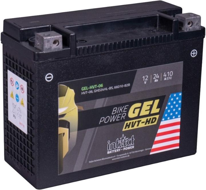 Intact GEL-HVT-06 Bike-Power Gel HVT-HD 24Ah Batterie moto GHD24HL-BS (12 V, 24 Ah, 410 A)