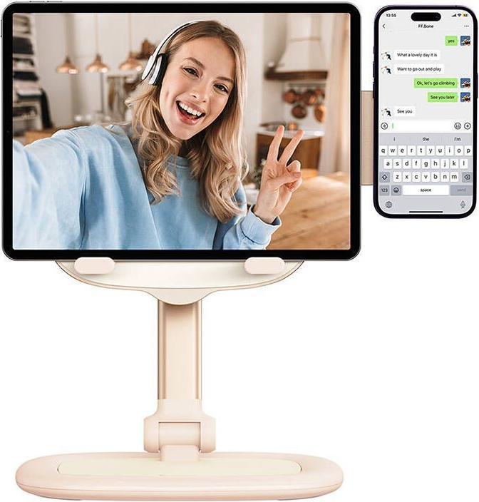 Actual product image Baseus Seashell Series adjustable tablet/phone stand - pink