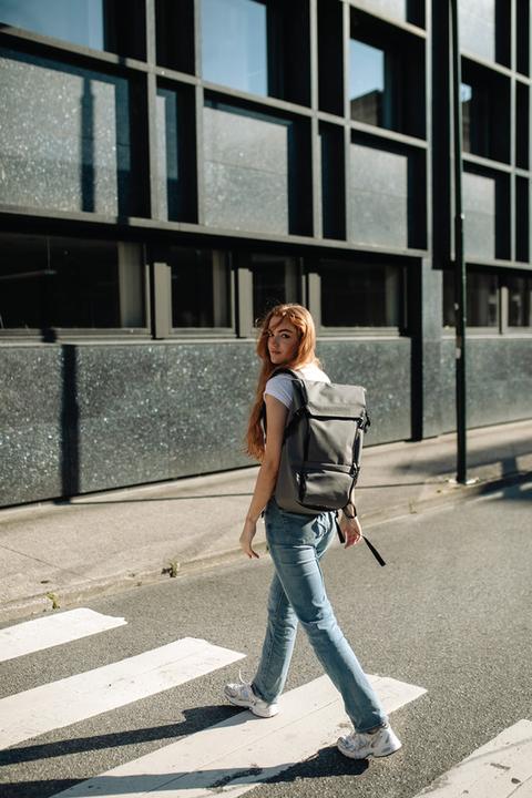 Actual product image Beckmann Backpack Street LIGHT gray (22 l)