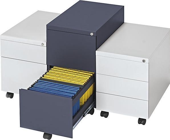 Produktbild eurokraft basic Rollcontainer, Stahl (39 x 79 x 55 cm)