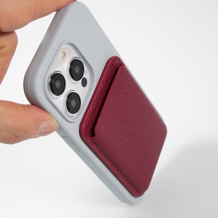 Produktbild PhoneLook MagSafe Magnetkartenhalter aus veganem Leder mit starken Magneten