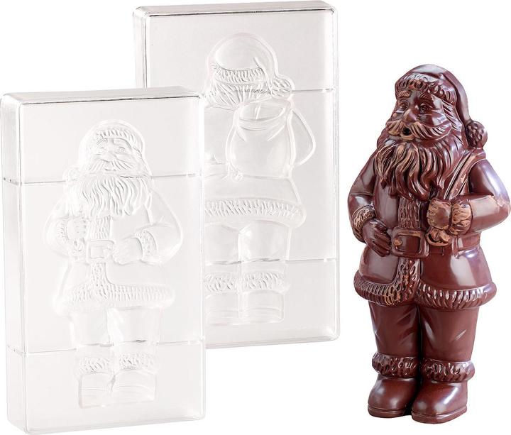 Produktbild Rosenstein & Söhne 3D Schokoladen-Gussformen-Set "XL Weihnachtsmann" (20 cm)