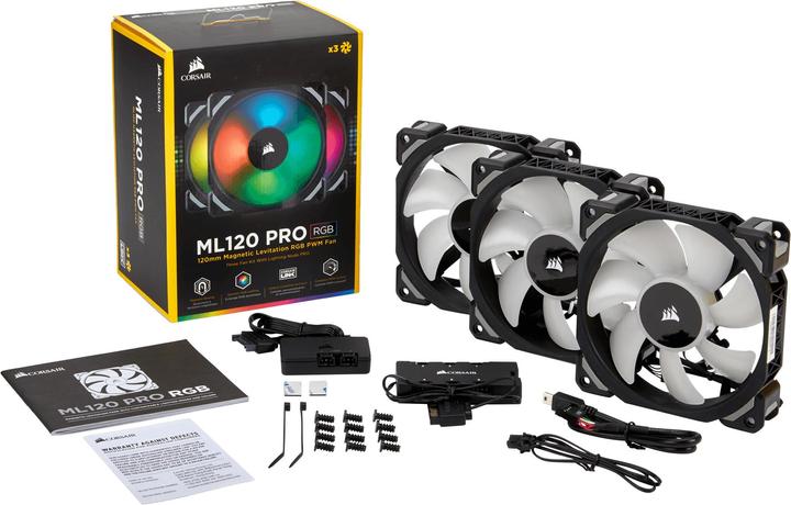 Produktbild Corsair ML120 PRO RGB 3er (120 mm, 3 x)