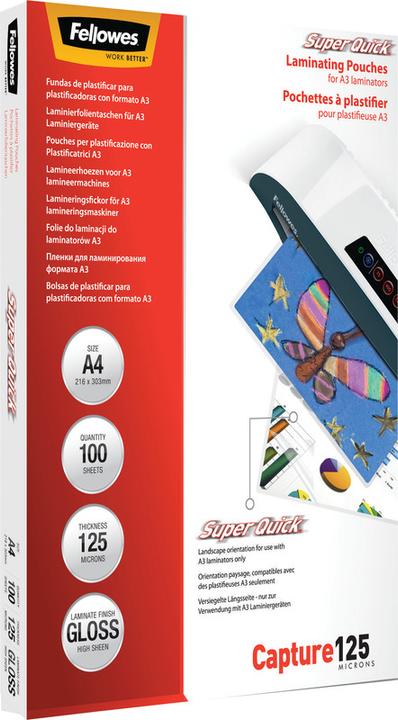 Actual product image Fellowes SuperQuick (A4, 100 Piece, 125 µm)
