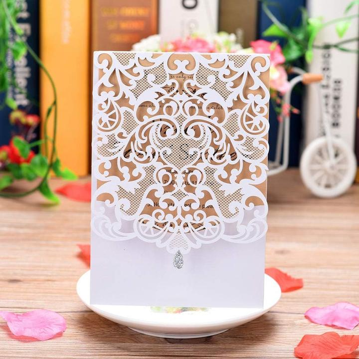 Actual product image Eleva Lasergeschnittene Hochzeitseinladungs-Kits (50 pcs.)