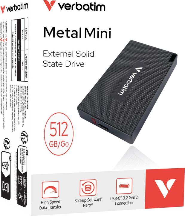 Actual product image Verbatim Metal Mini (0.51 TB)