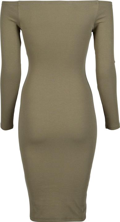 Actual product image Urban Classics Ladies Off Shoulder Longsleeve Rib Dress - 126821 (XL)