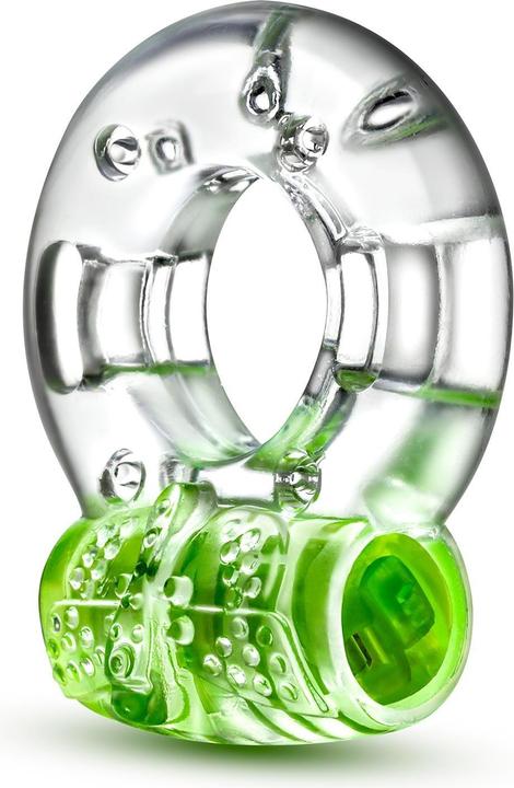 Actual product image Blush Play with Me by - Arouser Vibrating C Ring Stretchy - Glows in The Dark - Reusable, Includes 4