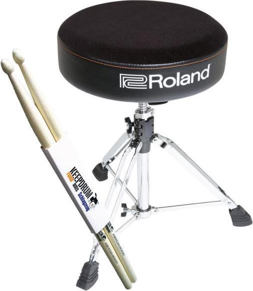 Actual product image Roland RDT-R Drum Stool Round Seat with Drumsticks (Drummer's seat)