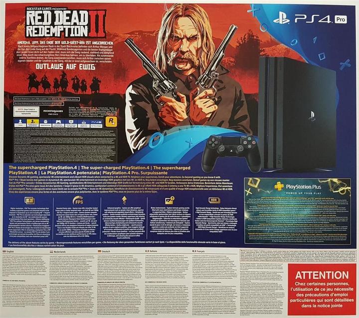 Produktbild Sony Playstation 4 Pro 1TB + Red Dead Redemption 2
