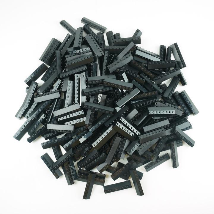 Actual product image LEGO 2x8 roof bricks roof black for roof - 4445 NEW! Quantity 100x (4445, LEGO Classic)