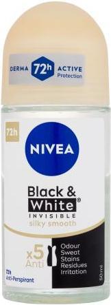 Actual product image NIVEA Invisible Black & White Silk and Smooth 50 ml (Roll-on, 50 ml)