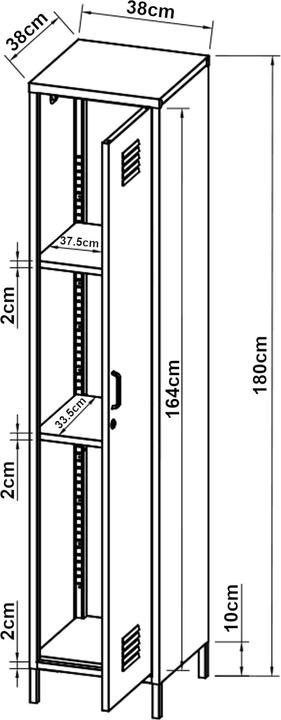 Actual product image En.Casa Pyhtää (38 x 38 x 180 cm)