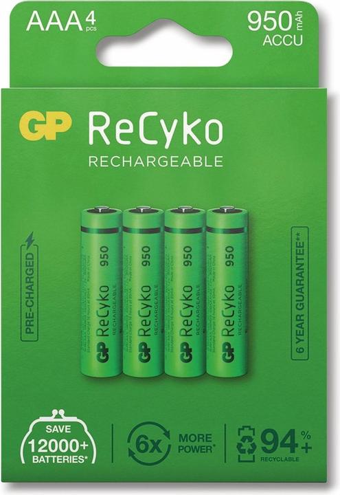 GP Batteries GP 4er Akku-Set (4 Stk., AAA, 950 mAh)