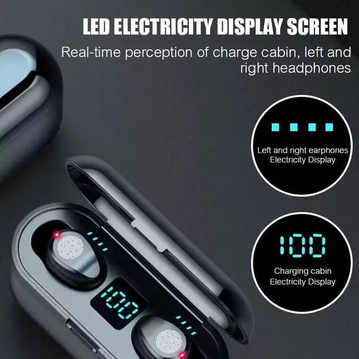 Produktbild PhoneLook Kabellose Bluetooth Kopfhörer TWS F9 inkl. Mikrofon, Touch Control und Lade Etui mit LED Anzeige (Kabellos)