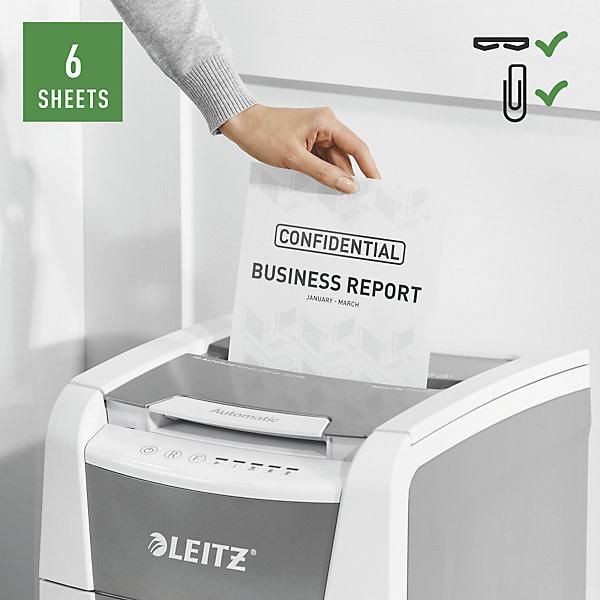Immagine prodotto Leitz Shredder IQ Autofeed Small Office 100 micro taglio 2 x 15 mm 34 l Numero di fogli (max.): Sich (Microtaglio)