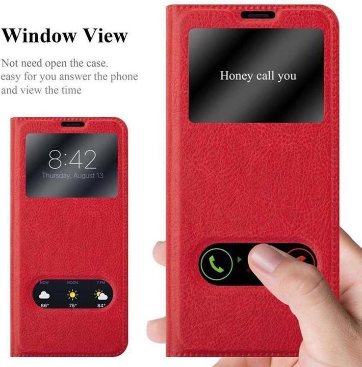 Actual product image Cadorabo Book with View double window cover (Samsung Galaxy S9)
