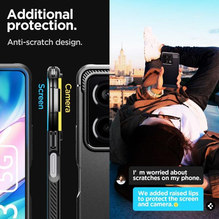 Immagine prodotto Spigen Custodia Rugged Armor per Xiaomi Redmi Note 13 5G - nero opaco (Xiaomi Redmi Note 13 5G)