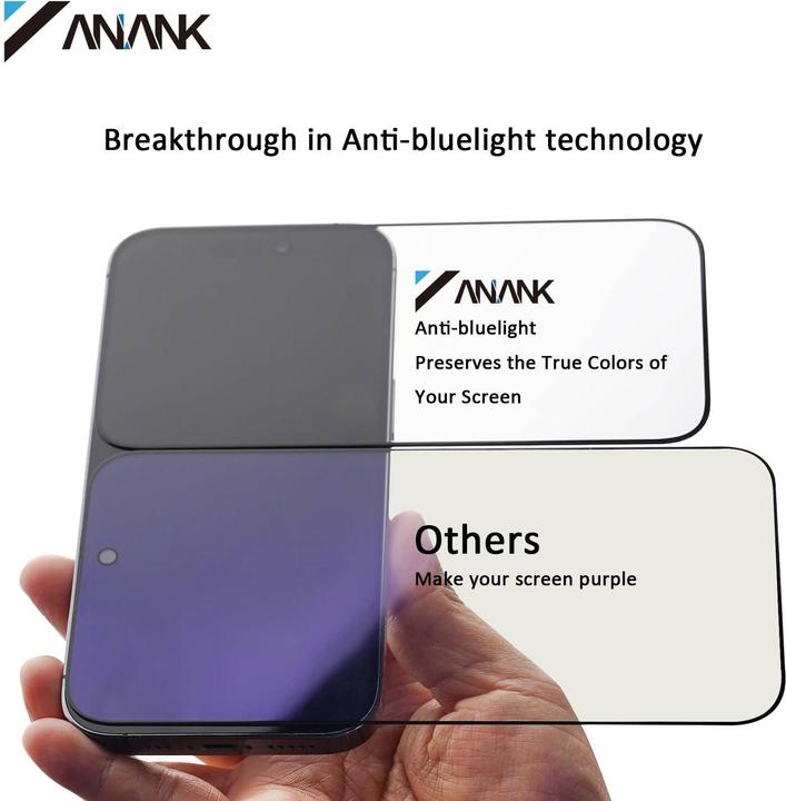 Produktbild Anank 2.5D Transparentes EyeSafe Edition - Anti-Blaulicht 3D Panzerglas für iPhone 11/Xr (1 Stück, Apple iPhone 11, Apple iPhone XR)