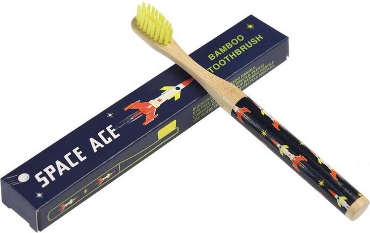 Image du produit Rex London Brosse à dents en bambou pour enfants, Space Age (Moyen)
