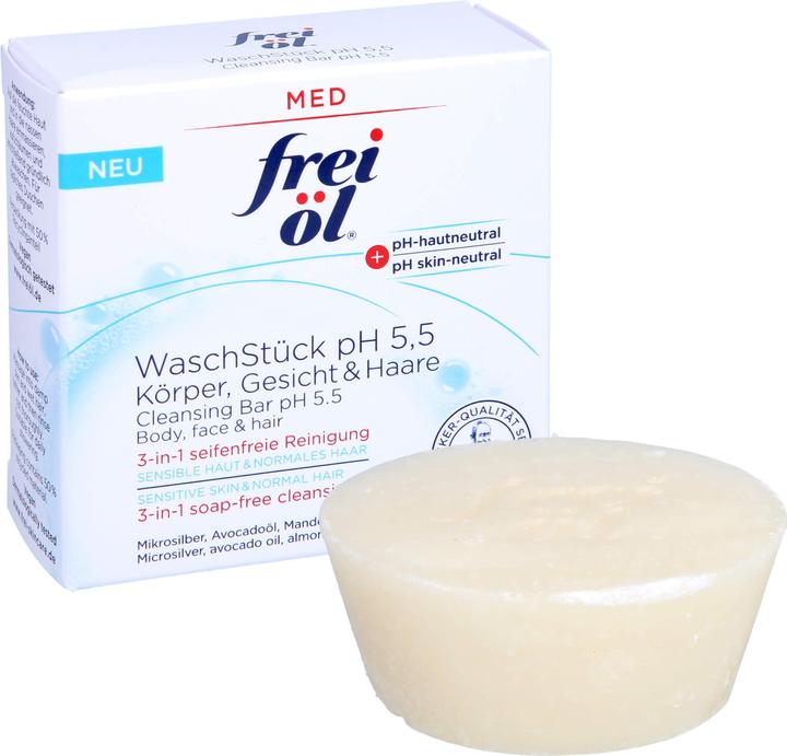 Immagine prodotto Frei Öl Saponetta pH 5.5 per corpo, viso e capelli, 90 g di saponetta (Sapone liquido)