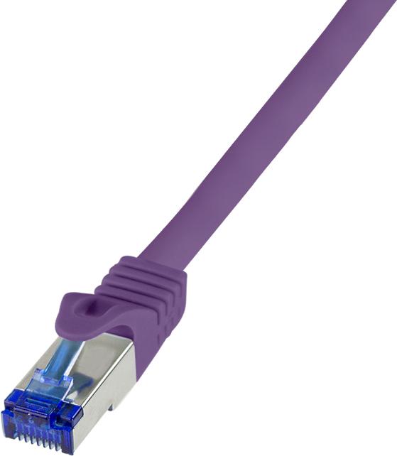 Actual product image LogiLink Patch cable Ultraflex, Cat.6A, S/FTP, 0.5 m, violet (S/FTP, CAT6a, 0.50 m)
