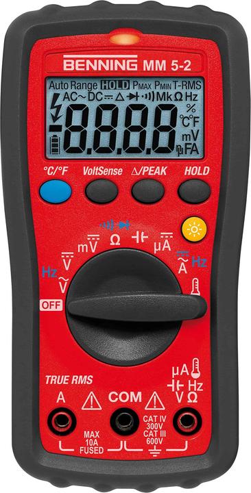 Immagine prodotto Benning Multimetro portatile digitale MM 5-2 (CAT III 600V, CAT IV 300V)