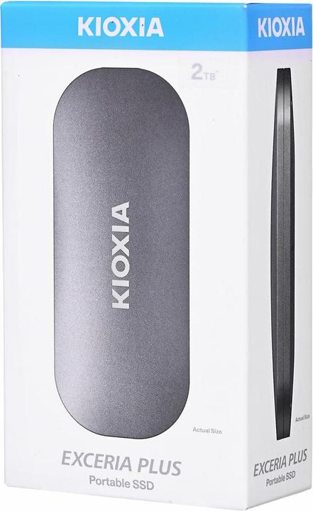 Actual product image Kioxia EXCERIA PLUS Portable SSD 2TB USB 3.2 Gen2 Type C (2000 GB)