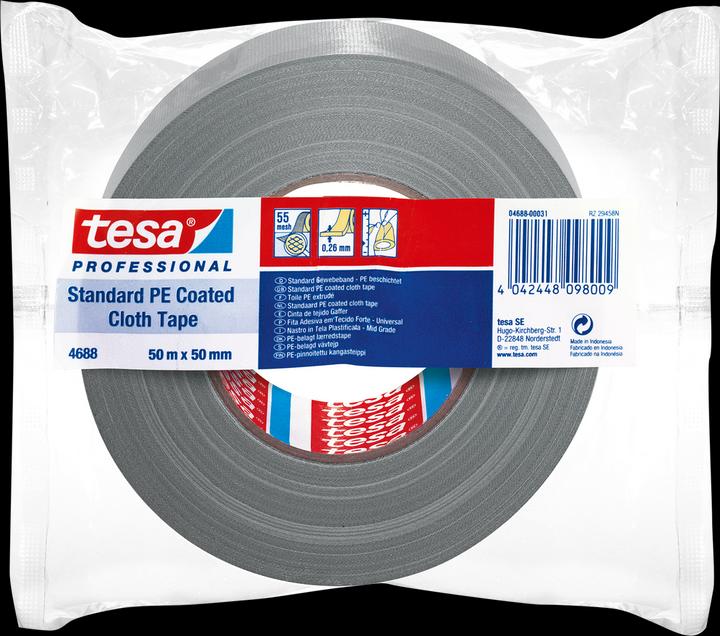 Image du produit tesa Ruban tissé band® Standard 4688 argenté mat Longueur 50 m Largeur 50 mm (50 mm)
