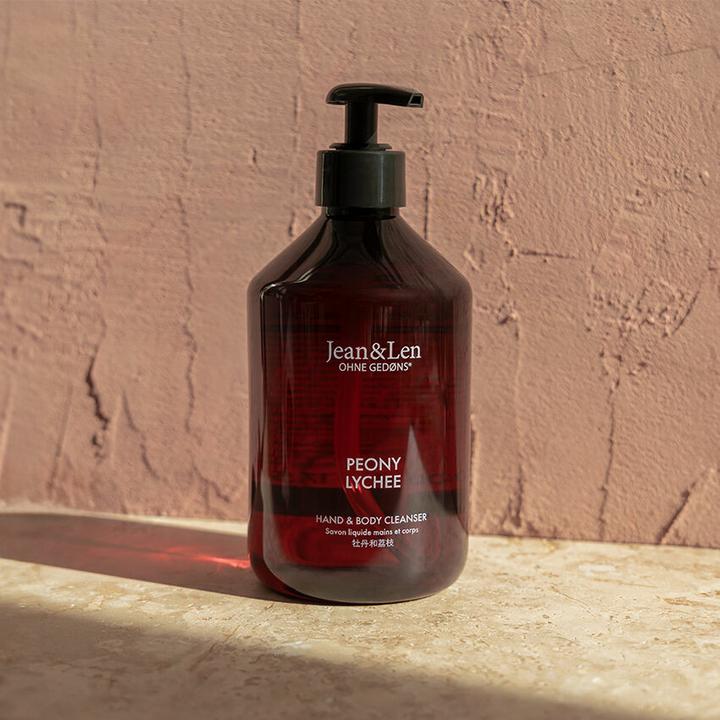 Actual product image Jean & Len Hand & Body Cleanser Peony/Lychee, 500 ml (500 ml)