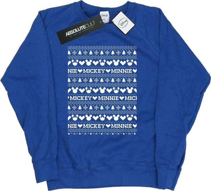Disney Mickey And Minnie Christmas Fair Isle Sweatshirt (M)