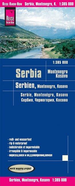 Produktbild Landkarte Serbien, Montenegro, Kosovo 1 : 385.000 385000
