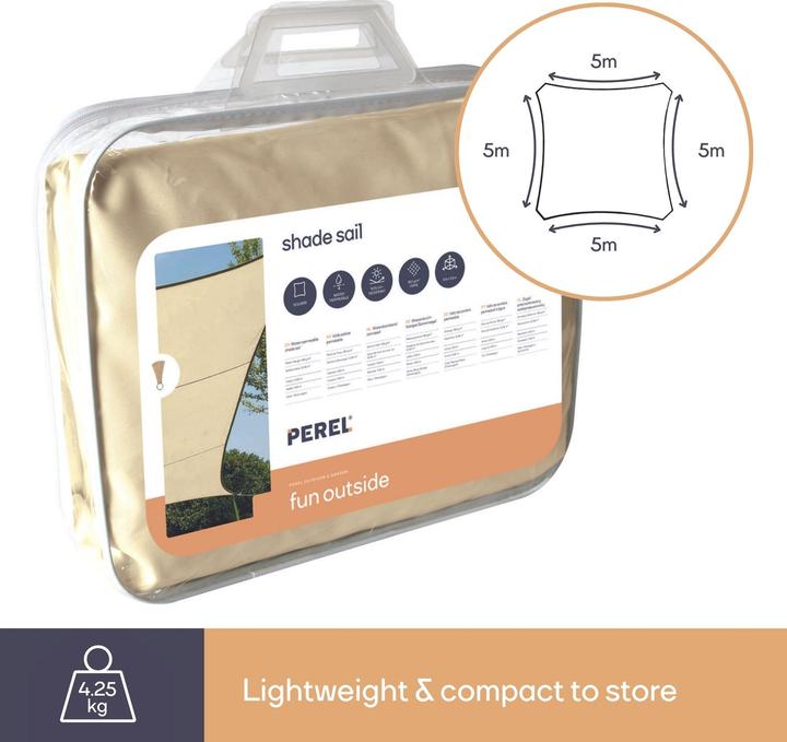 Actual product image Perel Solar sail water permeable (500 x 500 cm)