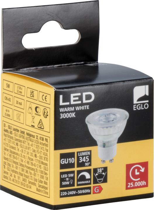 Produktbild EGLO Leuchtmittel (GU10, 5 W, 345 lm, 1 x, D)