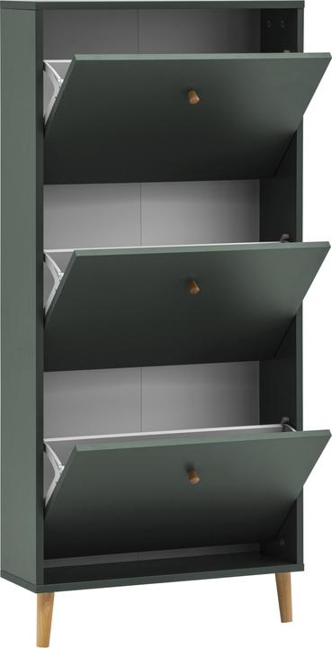 Produktbild Schildmeyer Bjarne Schuhkipper Schuhschrank waldgrün 3 Klappen
