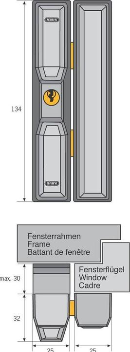 Produktbild Abus Fenstersicherung/-Schloss FTS 88W