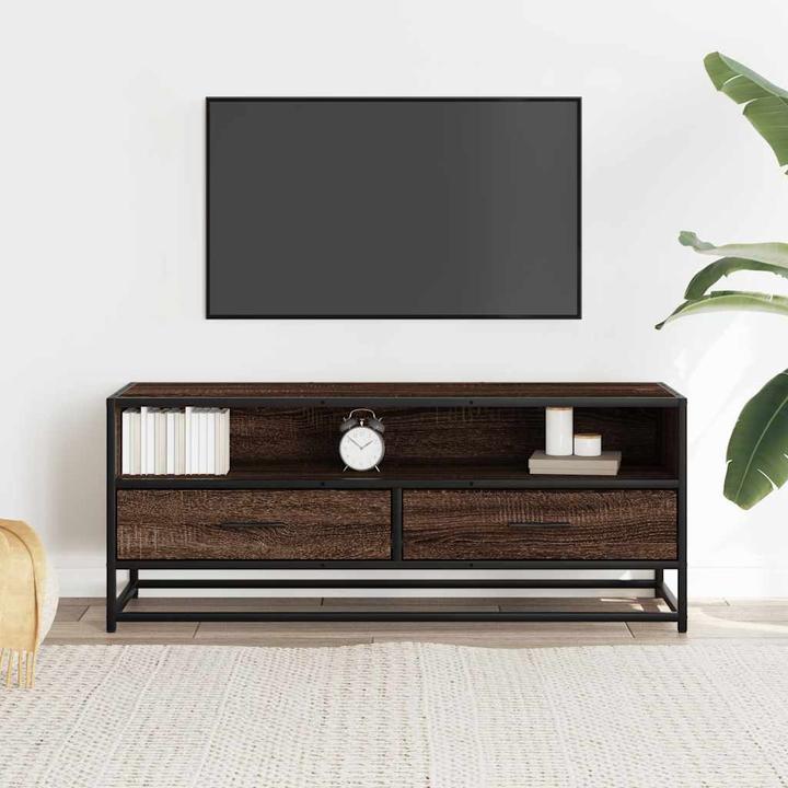 Produktbild VidaXL TV Schrank Lowboard Fernsehschrank Fernsehtisch Braun Eichen-Optik (100 x 34.5 x 40 cm)