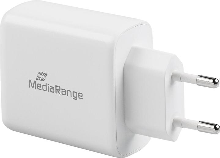 Actual product image MediaRange 43W socket charger with USB-A and USB-C, white (43 W)