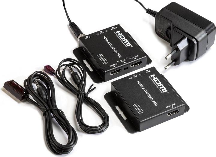 Actual product image FeinTech VME00110 HDMI over LAN Extender | 4K 30Hz | 70 m (Extender, CAT extender)