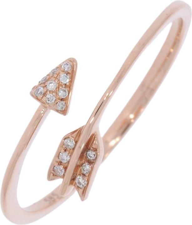 Image du produit Xen Bague Flèche avec 16 diamants 0.04 ct. 585 or rose (54)