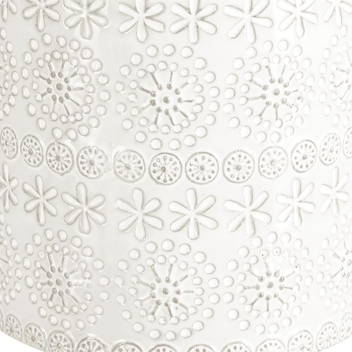 Produktbild spirella Zahnputzbecher Relief Weiss, Porzellan (7 x 11.5 cm)