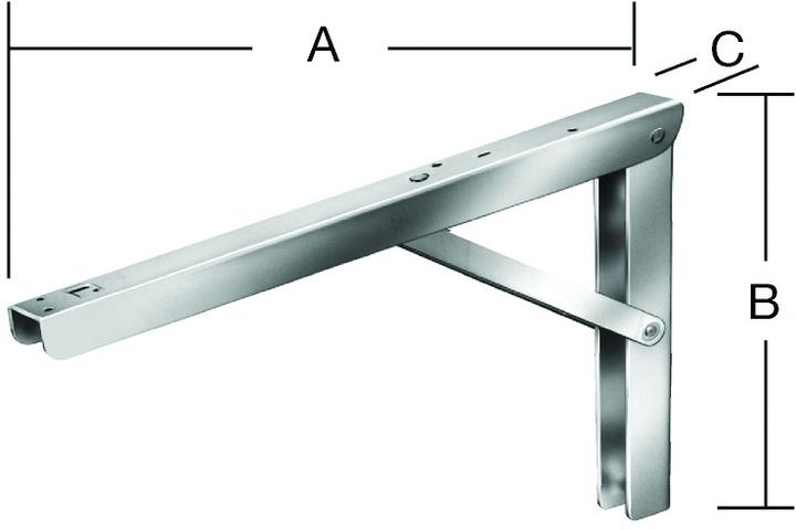 Actual product image Mensola Step folding brackets
